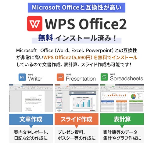 PCnextはWPSOffice2が無料