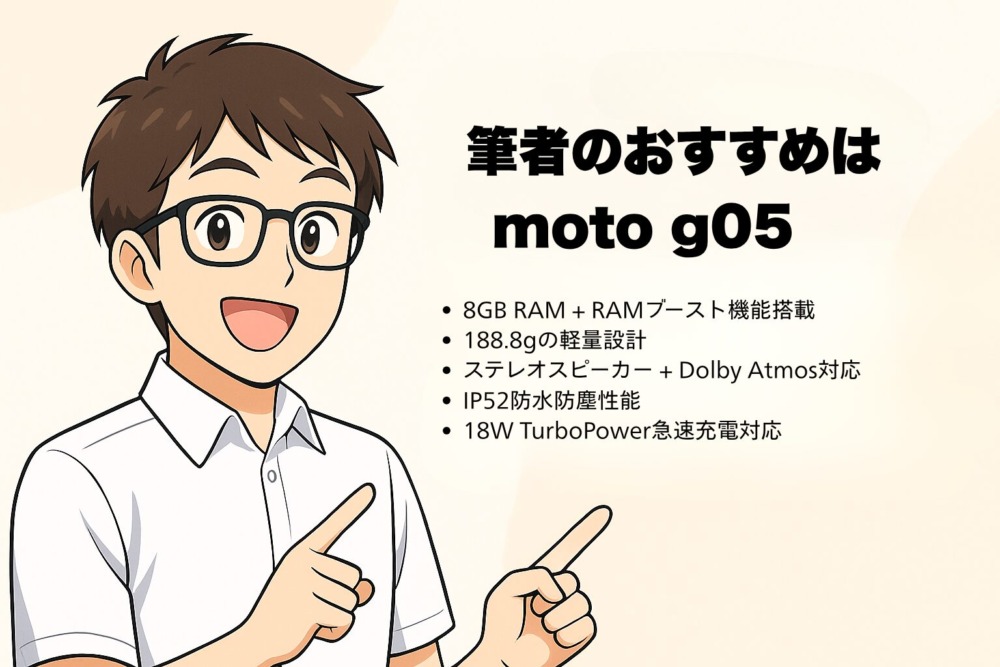 まとめ~筆者のおすすめはmoto g05