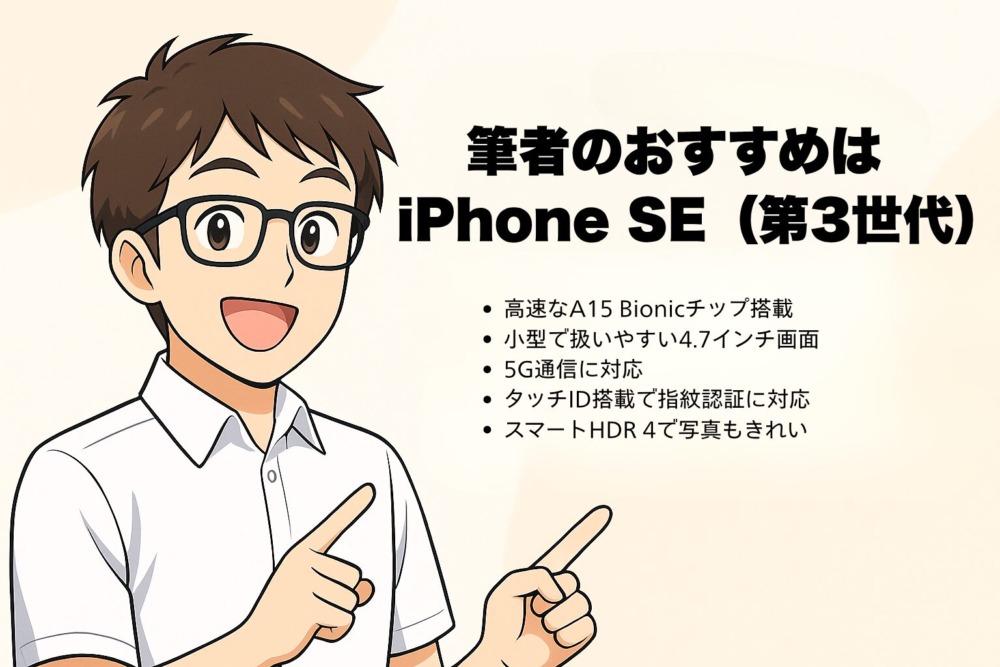まとめ~筆者のおすすめはiPhone SE(第3世代)