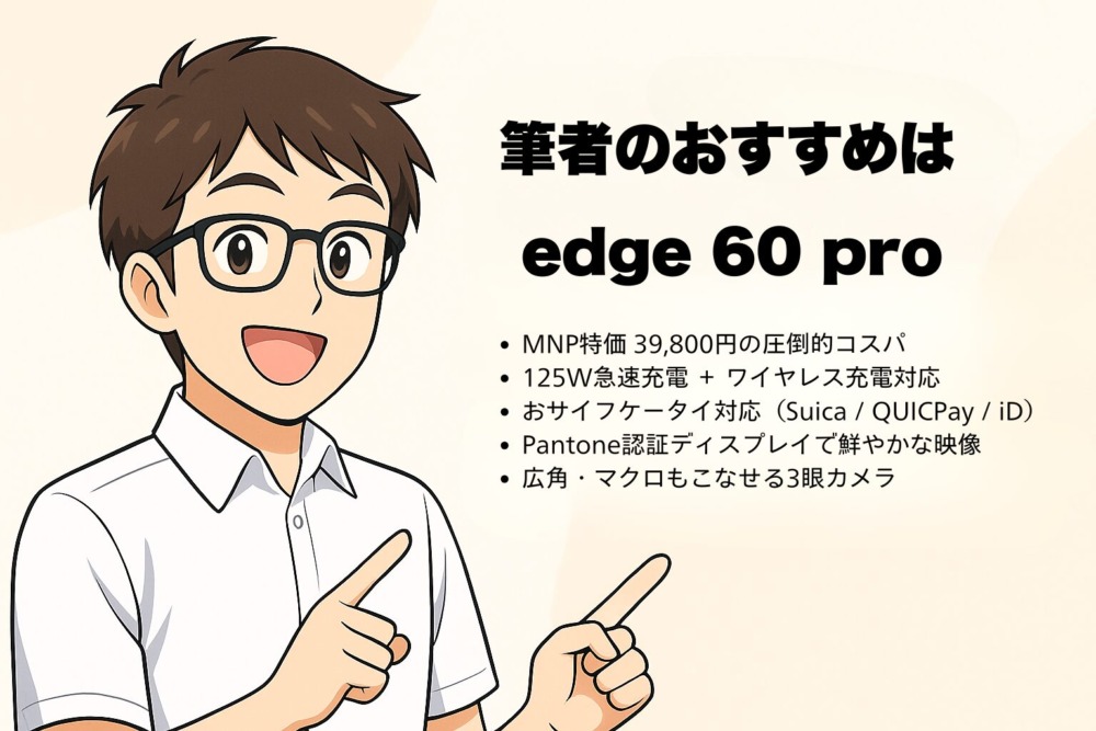 まとめ～筆者のおすすめはMotorola edge 60 pro